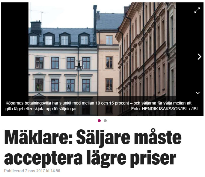 Mäklare lägre priser